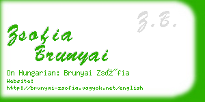 zsofia brunyai business card